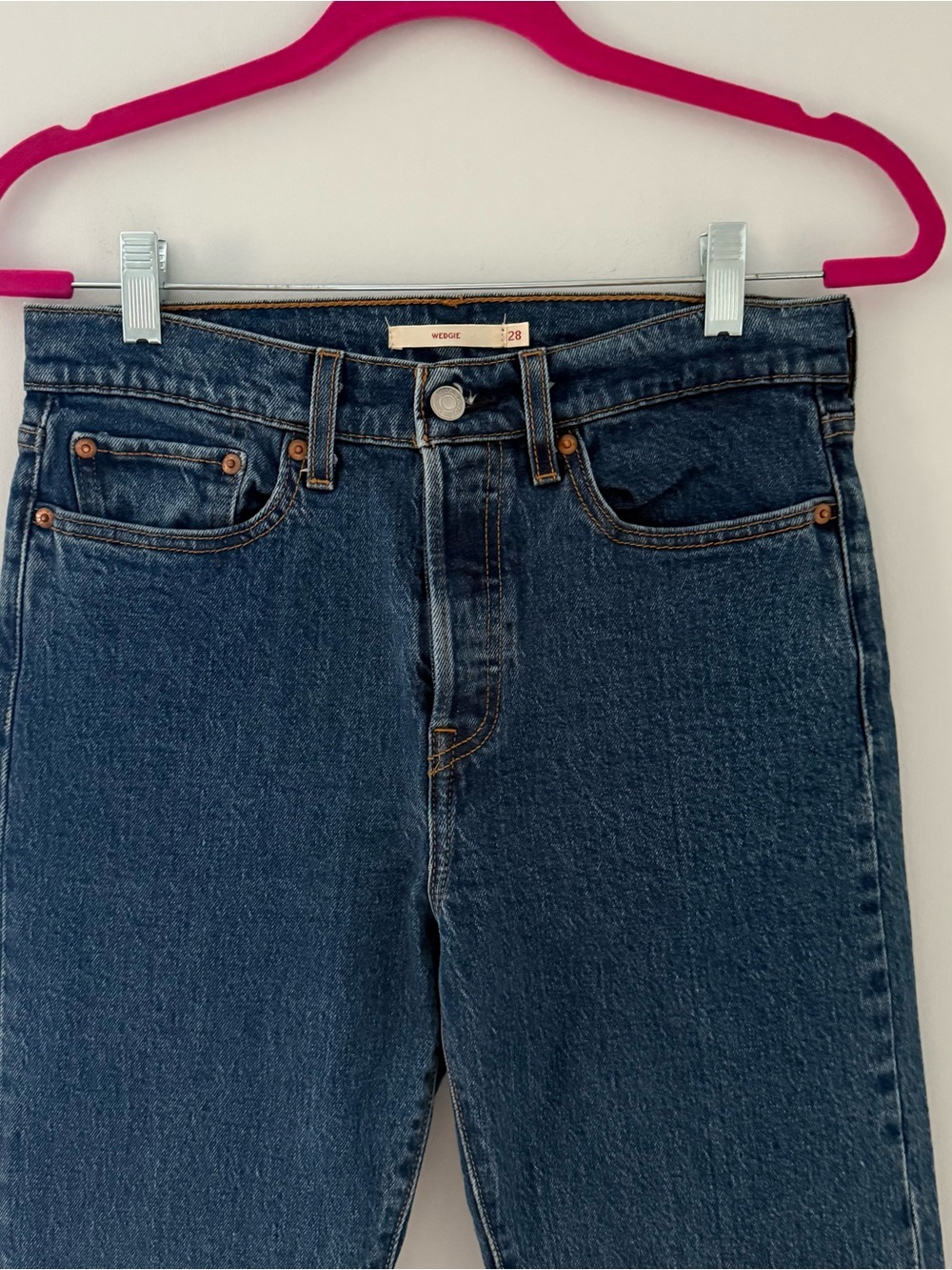 Levi's Women's Wedgie Straight Leg Jeans - Dark Blue